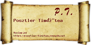 Posztler Timótea névjegykártya